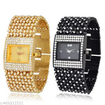 Latest shiny Cristal diamond premium quality analog watch for women and pretty girls