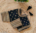 VELVET FABRIC EMBROIDERY BLOUSE FOR WOMEN