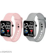 Digital Watch - For Boys Pink And Gray LATEST DESIGN LUXURIOUS TRENDING Digital Watch - For Boys And Girls