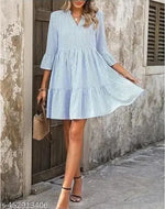 Striped Mini Dress with Flared Sleeves Casual Summer Vibes