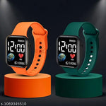 Square Analog Watches with Silicon Strap Stylish ADDI Designer Combo Watch for Mens & Boys