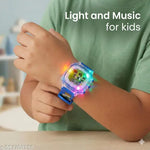 Digital Watch For Kids Spinner Cap With Multi Disco Light Glowing