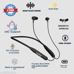 Ubon CL-410 in-Ear Wireless Neckband | Playtime 45 Hours,| 450 Hour Standby Time, Quick Charge | Magnetic Earbuds | Tangle Free Brided Cable, Bluetooth Headset with Mic for Phone Calls Music (Blue)