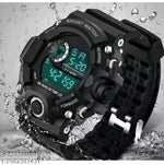Combo Offer For Mens Digital Dial Black Solid Design Strap Multi Functional with Backlight Sports Watch for Men & Boy- Branded and trandy Black Color Strap Waterproof Digital Sports Watch for Men's Kids Watch for Boys Watch for Men Pack of 1