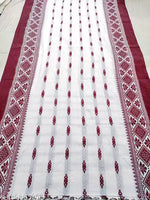 Pure Cotton White & Red Saree Kanjivaram Duraga Puja