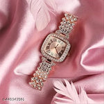 Latest shiny Cristal diamond premium quality analog watch for women and pretty girls