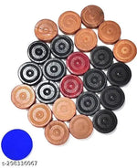 Premium Quality Wooden Ludo + Chess 2 in 1 Board Game With One Set OF Ludo Coins + Dice & Chess Man - For All Ages