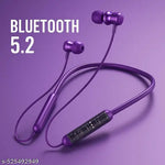 BT-Transparent Neckband Bluetooth Earphones (Purple) Exclusive Transparent Design | 72 Hours Playtime | HD Sound & Deep Bass | Type-C Fast Charging
