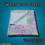 BABY RUBBER SHEET BABY BED PROTECTOR MAT | 90 X 100 CM ( C0LOUR - PINK) WATERPOROOF SHEET | PACK OF 1 SHEET