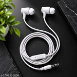 LOOK AND LOCK Loud Sound & High Bass Wired Headset with Mic Wired Headset  (White, In the Ear) Wired Headphones & Earphones