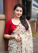 Georgette Printed Saree (With Lace Border)