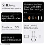 Smart Dial Neckband 12 hours playtime bluetooth wireless headphones earphone bluetooth headset