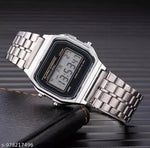 Trending Silver Colour Square Dial Digital Watch for Womens n Mens