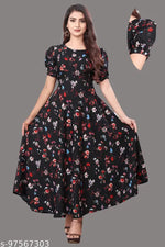 Zanies Women Floral Printed Teal Maxi Dress