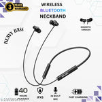 Supreme Wireless Bluetooth Neckband (Black) | 50 Hours Playback | Comfortable In-Ear Headset