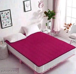 HomeStore-YEP Quilted Waterproof King size (72*78 inches) mattress protector with Elastic Straps, Maroon Pack of 1
