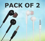 T&D Wired Earphones with Mic and Full Metal Body for Extra Bass & HD Sound with Passive Noise Cancellation White