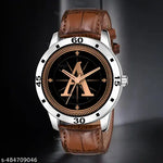 Talgo Analog Round Black Dial ALPHABET A Design Stylish Silver Stainless Steel Strap Classic Design Fancy Wrist Watch for Men and Boys, Pack of 1 - ALP-A-AVO-SIL-STL