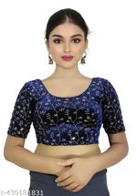 New Stylish Partywear Blouse New Latest Design 2024 Stylish Collection Velvet Blouse