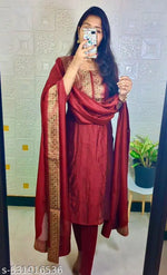 Premium Soft Silk Kurti with Dupatta for Women | Festive & Party Wear