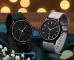 BEST QUALITY BEST PRICE Classy Analogue Black Dial Tranding  Pu Belt Watches For Men Boys