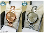 Vinar  Silver Dial Rose Belt Grils and Women Analog Watch
