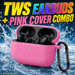 TWS Headphone, Earpod True Wireless Bluetooth Headphone, Bluetooth Headset, TWS earphone, Sweat Proof, 10mm HD Drivers, Compatible for all Smartphones - BLACK