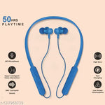 Wireless Bluetooth Neckband (Blue) | 50Hr Playback | Dual Device Pairing | In-Ear Design