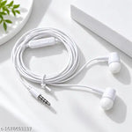 LOOK AND LOCK Loud Sound & High Bass Wired Headset with Mic Wired Headset  (White, In the Ear) Wired Headphones & Earphones