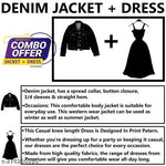 DR.ZOOM Dress With Jacket Women/Girls 100% Premium Quality Material Women Stylish Jacket With Dress COMBO (PACK OF 2) Urbane Latest Women Dresses With Jacket.