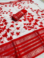 Dola Silk Saree With Jacquard Gap Bodar Kalamkari Print