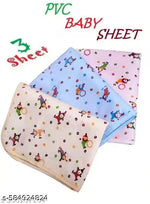 Kotton Candy Waterproof Sheet for Baby Boy and Girl || Newborn Baby Comfortable Spongy Plastic Mat for 0 to 12 Month || Washable / Reusable Bed Sheet ( Pack of 3 )