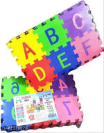 Trendy Kids Jigsaw Puzzle 36 Pieces Mini Puzzle Foam Mat for Kids, Interlocking Learning Alphabet and Number Mat for Kids - Multi-Color