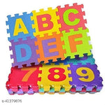 Trendy Kids Jigsaw Puzzle 36 Pieces Mini Puzzle Foam Mat for Kids, Interlocking Learning Alphabet and Number Mat for Kids - Multi-Color