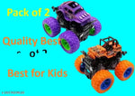Caught Trendy Monster Trucks for Boys, Pull Back Vehicles Cars for Toddlers, 360° Rotation 4 Wheels Drive Durable Friction Powered Push and Go Toys Truck Best Gift Item for Kids Girls Boys.
