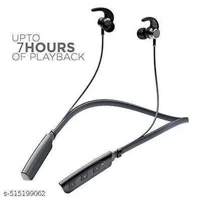 Wireless Bluetooth B-235 Neckband with Mic Powerful Stereo Sound Quality Bluetooth Headset (Black, True Wireless)