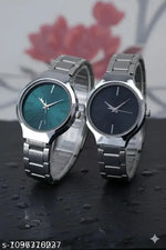 Classic Silver Round Dial Women's Watch