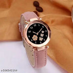 Best Quality Festive Season Flower Designer Round Dial Attractive Leather Belt women watches combo pack of 2 combo wathces for women stylish girl watches combo pack of 2 analog watches wrist watches combo watches