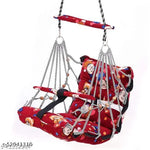 Cotton Baby Swing Jhula with Safety Belt | Folding & Washable Swing for Kids 1-5 Years