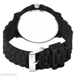 New Stylish LR 05 Black Dial Black PU Strap Watch For Boys And men