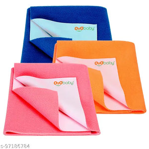 OYO BABY 70x50 CM New Born Baby Urine Sheets Waterproof, Bed Protector Baby Dry Sheet, Baby Dry Mats Waterproof and New Baby Born Products Combo 3 pcs set, Dry Sheet