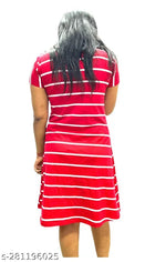Women REDWHITE STRIPE Dress