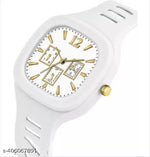 Square Analog Watches with Silicon Strap Stylish ADDI Designer Combo Watch for Mens & Boys