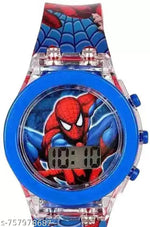 Cat Character Multicolored Disco Light and Music Digital Girl's Wrist Watch Cum Toy (Best Return Gift for Boy's and Girl's)