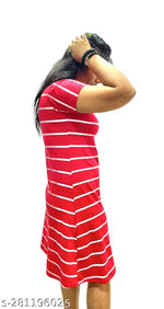 Women REDWHITE STRIPE Dress