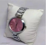New Fancy Solid Dial Attractive Metal Chain Attractive Bracelet Analog Watch for Women