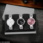 Classic Silver Round Dial Women's Watch