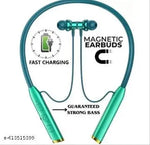 Transparent Bluetooth Neckband | 48Hrs Playtime | 4 Voice Changer Modes | HD Sound | Noise Isolation | High-Quality Mic | Type-C Fast Charging ( Green | Pack Of 1 )