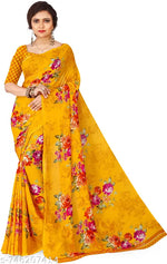Georgette Printed Saree (With Lace Border)