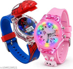 GOODLIKE Kitty Cat. Character Multicolored Glowing Light and Musical Digital Girl's Wrist Watch | Unique Cute Cartoon Character on Strap | Soft Silicone. Strap | Suitable for Age 3-12 Year Kids